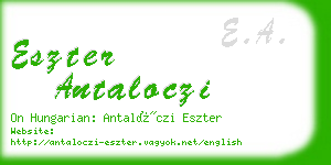 eszter antaloczi business card